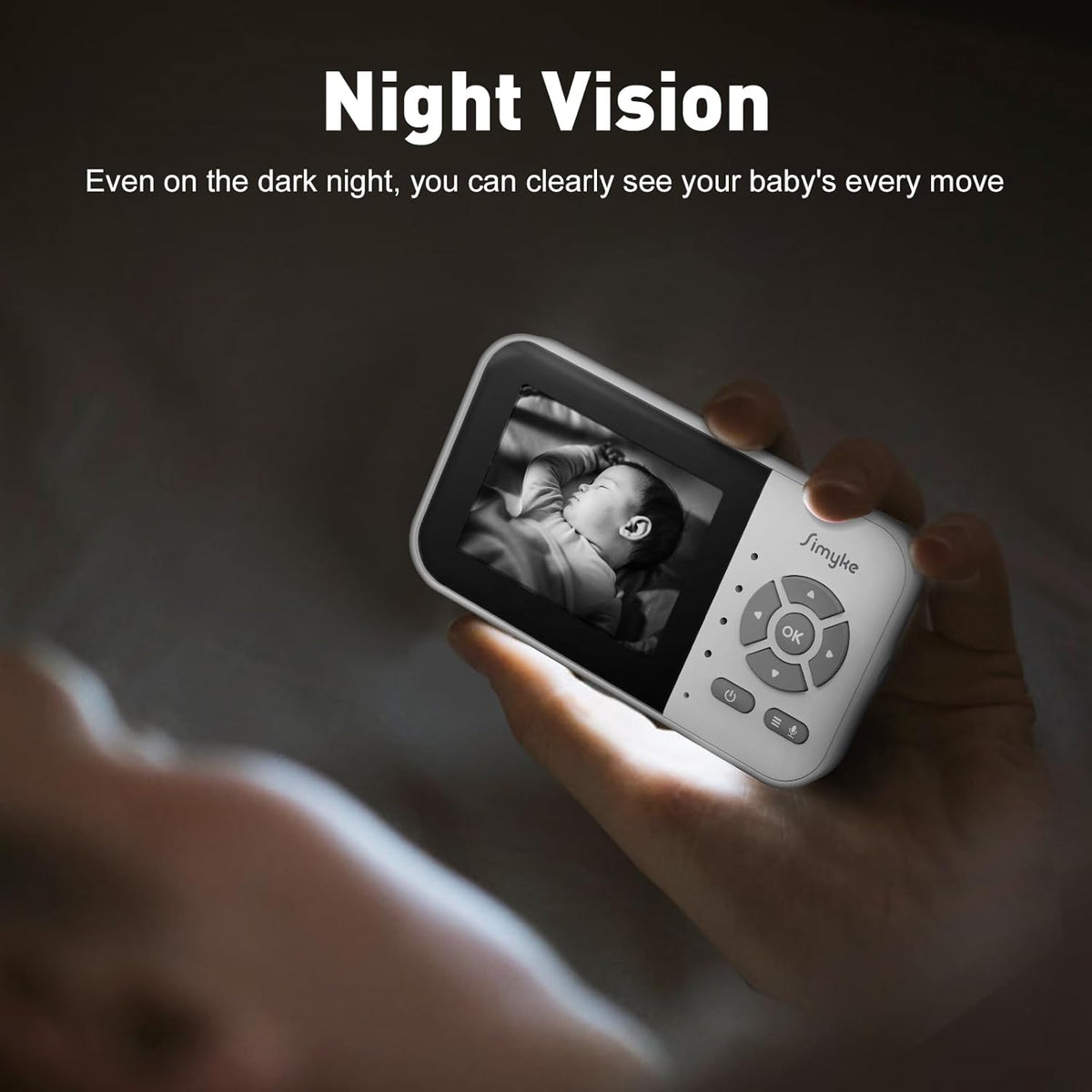 Upgrade Video Baby Monitor,WiFi Baby Camera,2.8" Display and App Control,1200ft Long Range,2 Way
