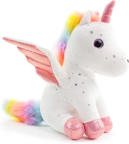 Sew Butiful 8" Unicorn Stuffed Animal - Cute Plush Toy Gift for 3-8 Years Old Girls, Soft Birthday