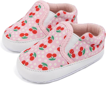 Morbido Infant Baby Boys Girls Canvas Sneaker Toddler Slip On Anti Skid Newborn First Walkers Candy