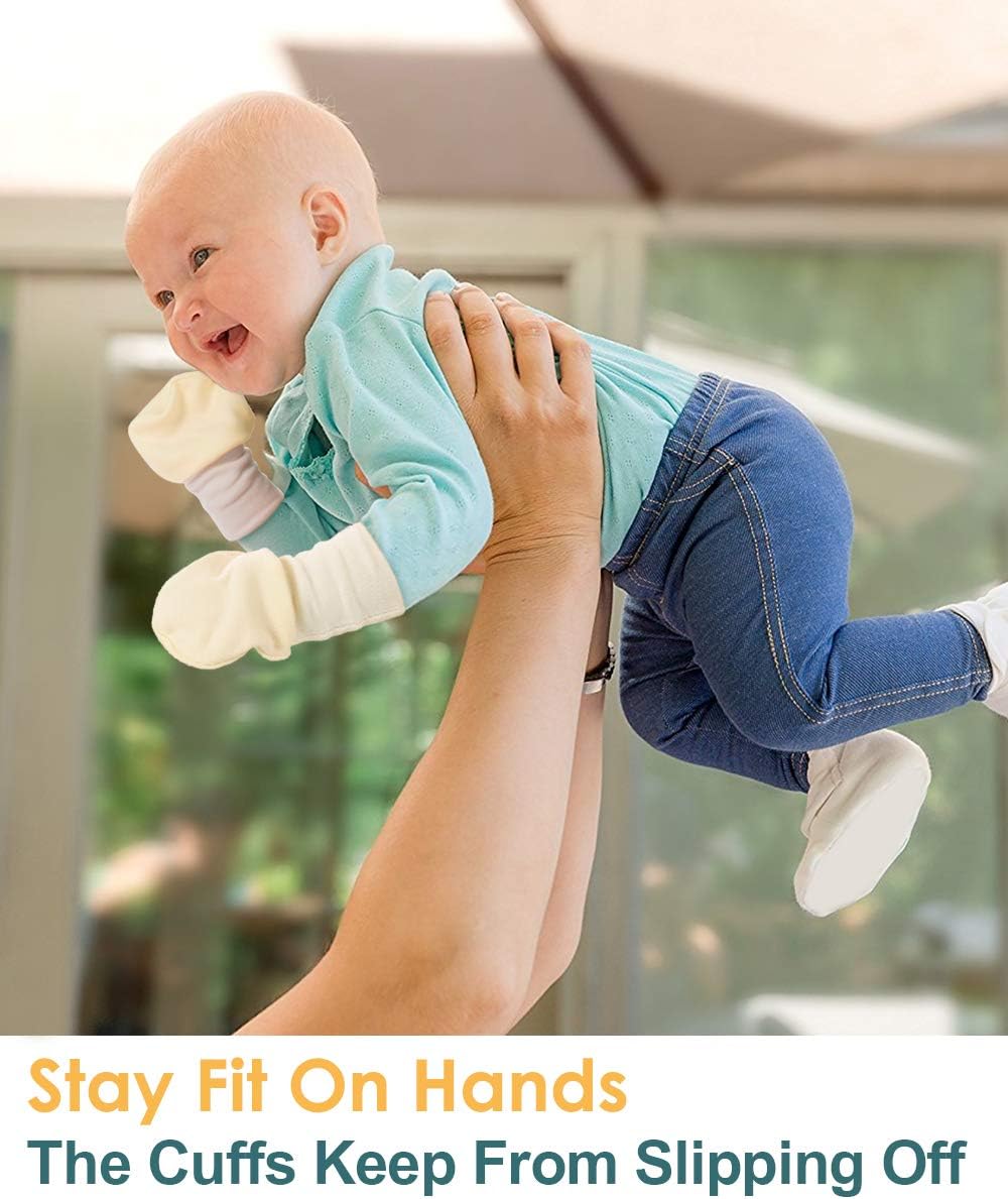 Newborn Baby Mittens Anti Scratch Baby Mittens No Scratch Mittens Baby Gloves for 0-6 Months Boys