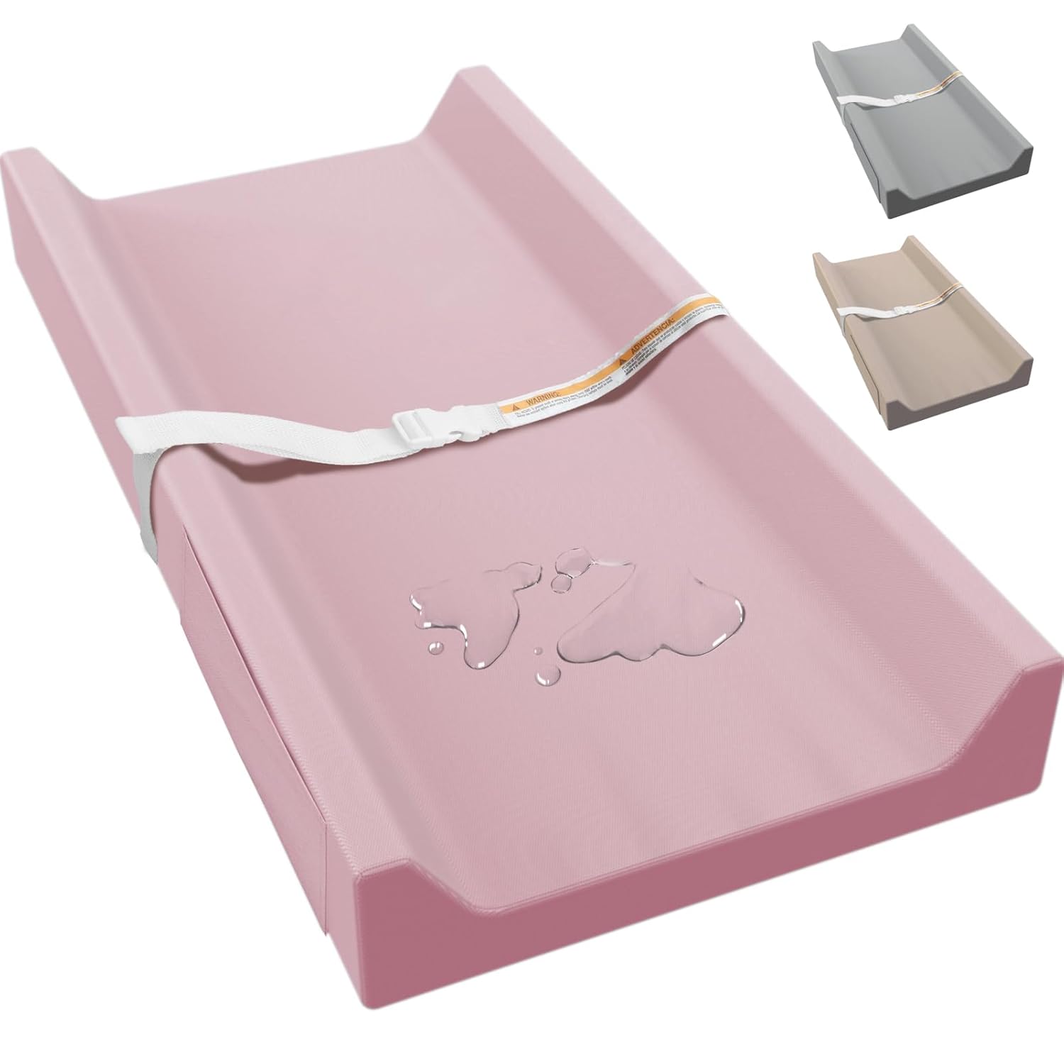 Vegan Leather Baby Changing Pad, Waterproof & Wipeable Soft Diaper Changing Mat 32“ x 16.6"