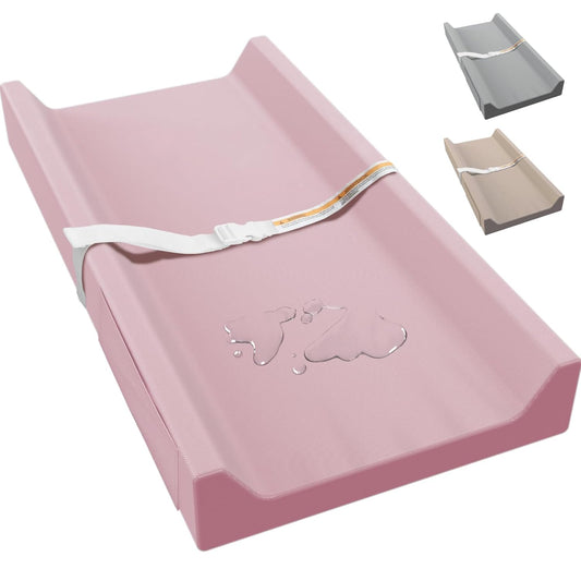 Vegan Leather Baby Changing Pad, Waterproof & Wipeable Soft Diaper Changing Mat 32“ x 16.6"