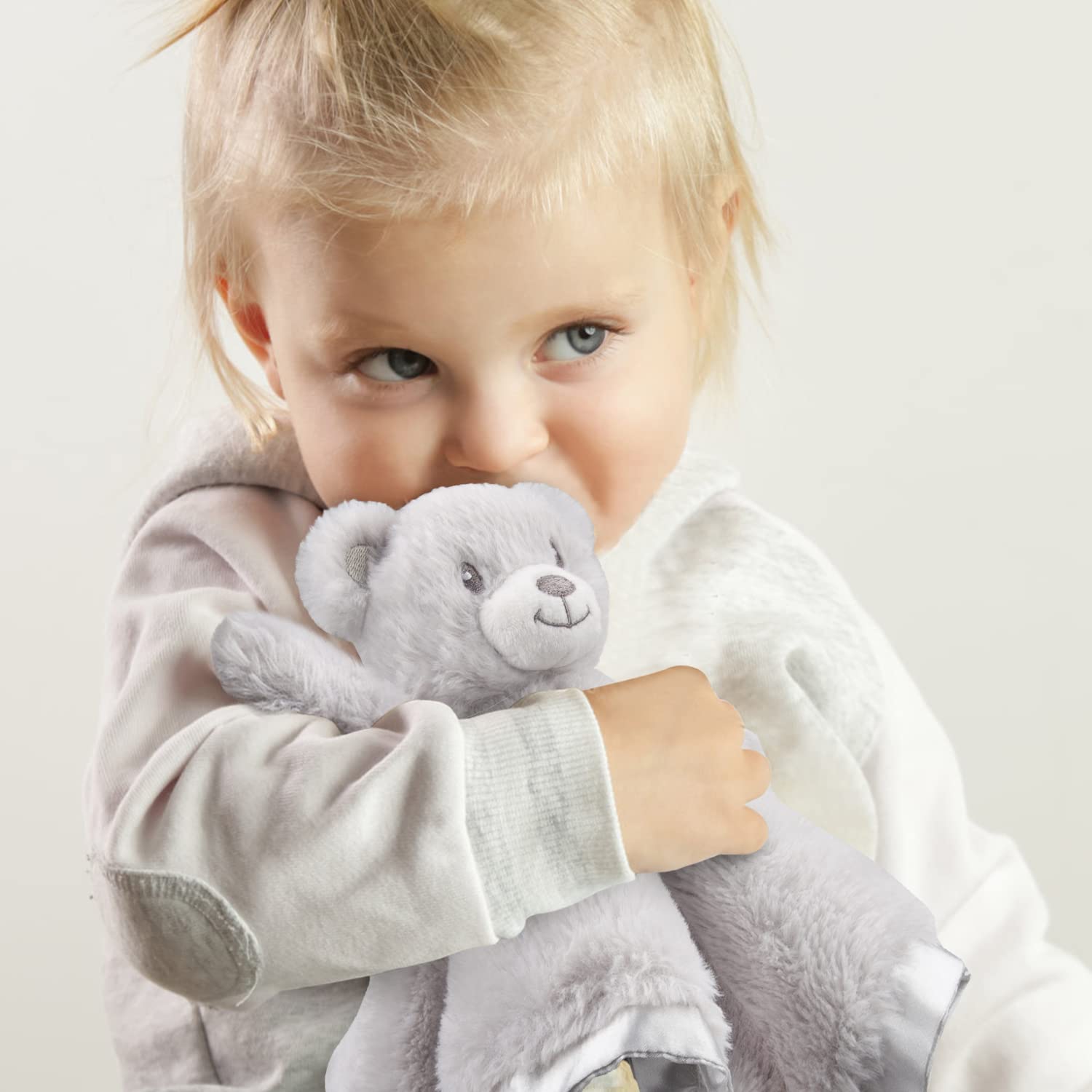 Bear Security Blanket Soft Minky Baby Lovey Animal Plush Blanket Unisex Lovie Gift for Toddler