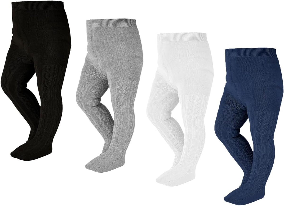 EPEIUS Baby Girl Tights Thick Cable Knit Leggings Stockings Cotton Pantyhose for Newborn Infant