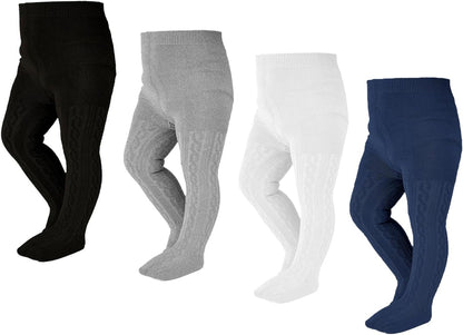 EPEIUS Baby Girl Tights Thick Cable Knit Leggings Stockings Cotton Pantyhose for Newborn Infant