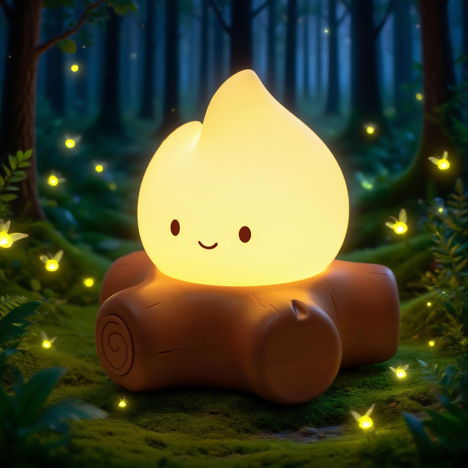Fake Campfire Lamp, Ambient Lighting, Desk Accessories, Portable Rechargeable Night Light