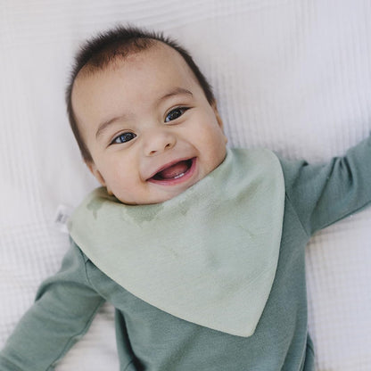 Woolino Merino Wool Baby Bibs - Highly Absorbent Bandana Bib with Cotton Outer Layer and Merino