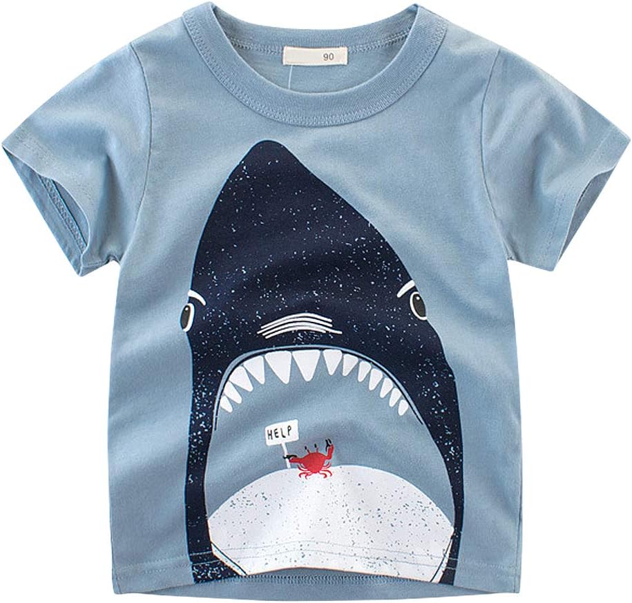 Boys' 4-Pack Excavator Short Sleeve Crewneck T-Shirts Top Tee Size 2-7 Years Toddler Boys' Value