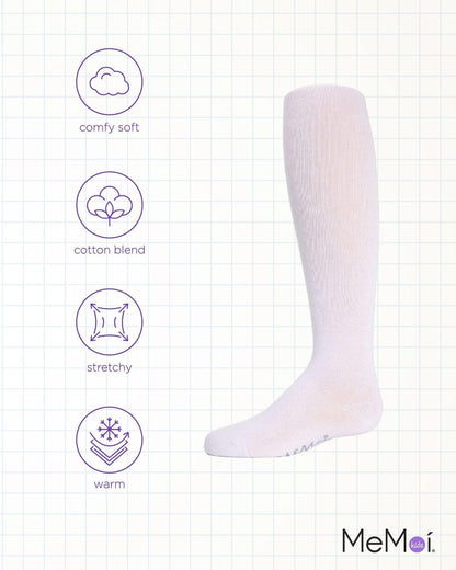 MeMoi Soft Pima Cotton Tights for Girls, Soft and Lightweight Opaque Tights for girls - Sizes 8 to