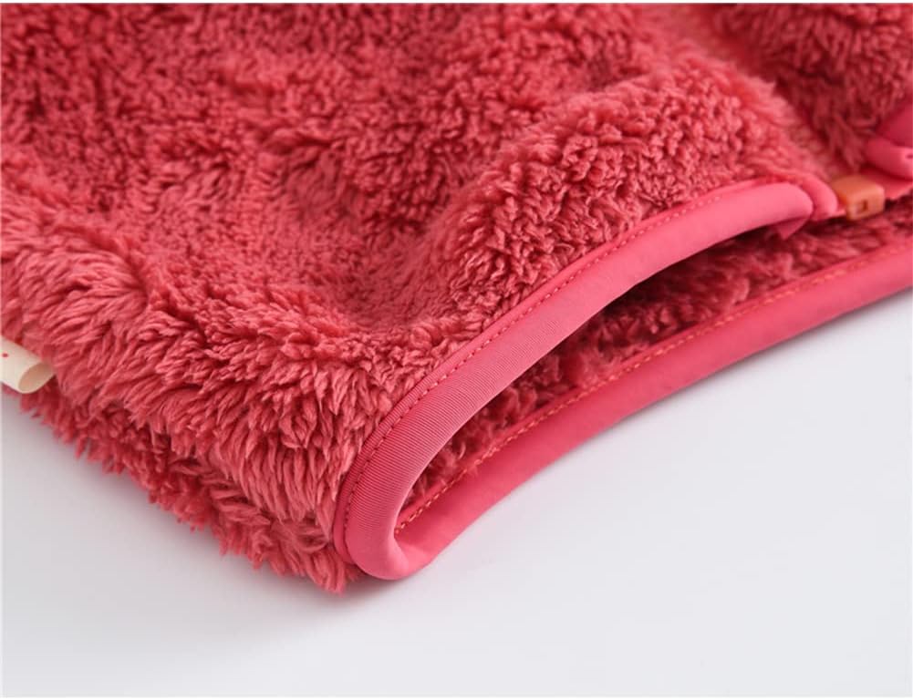 AIWUHE Toddler Boys Girls Hooded Jacket Fleece Hoodie Winter Warm Solid Color Teddy Coat Zip-up