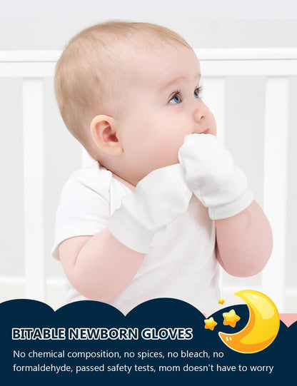 Cute Baby Mittens Newborn, No Scratch Baby Boy Mittens, Baby Girl Hat Gloves for Toddlers, Infant