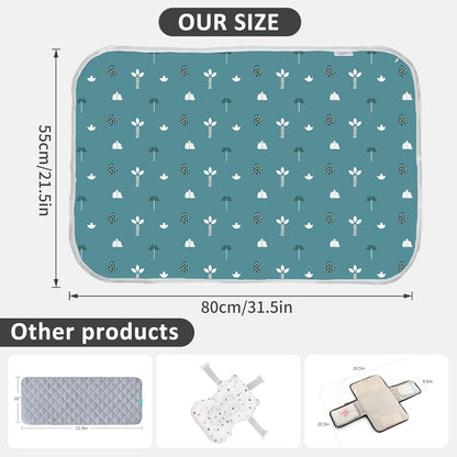 Baby Diaper Changing Pad, 21 5/8" x 31.5" Waterproof Changing Pad Liners - Reusable Soft and