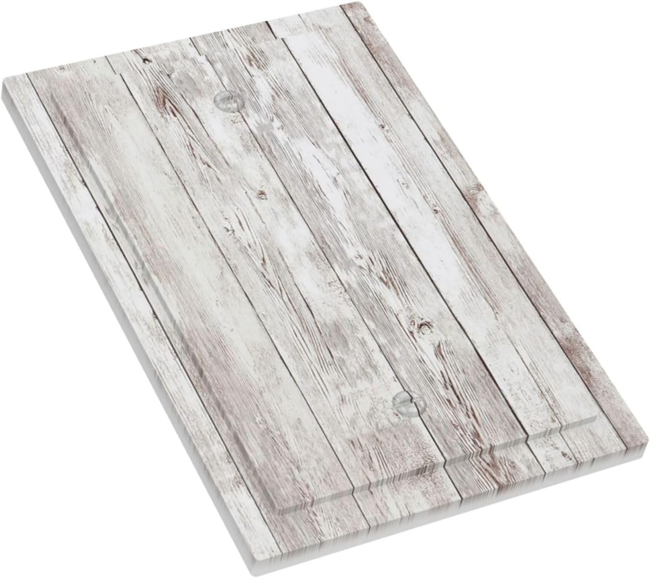 Light Switch Cover Plate Rustic Vintage White Wood Grain 1 Gang No Device Blank Electrical Wall