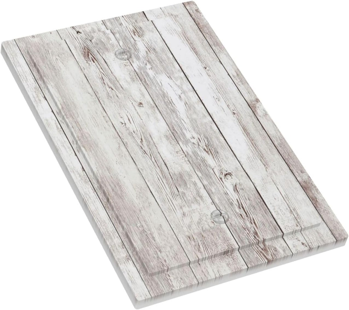 Light Switch Cover Plate Rustic Vintage White Wood Grain 1 Gang No Device Blank Electrical Wall