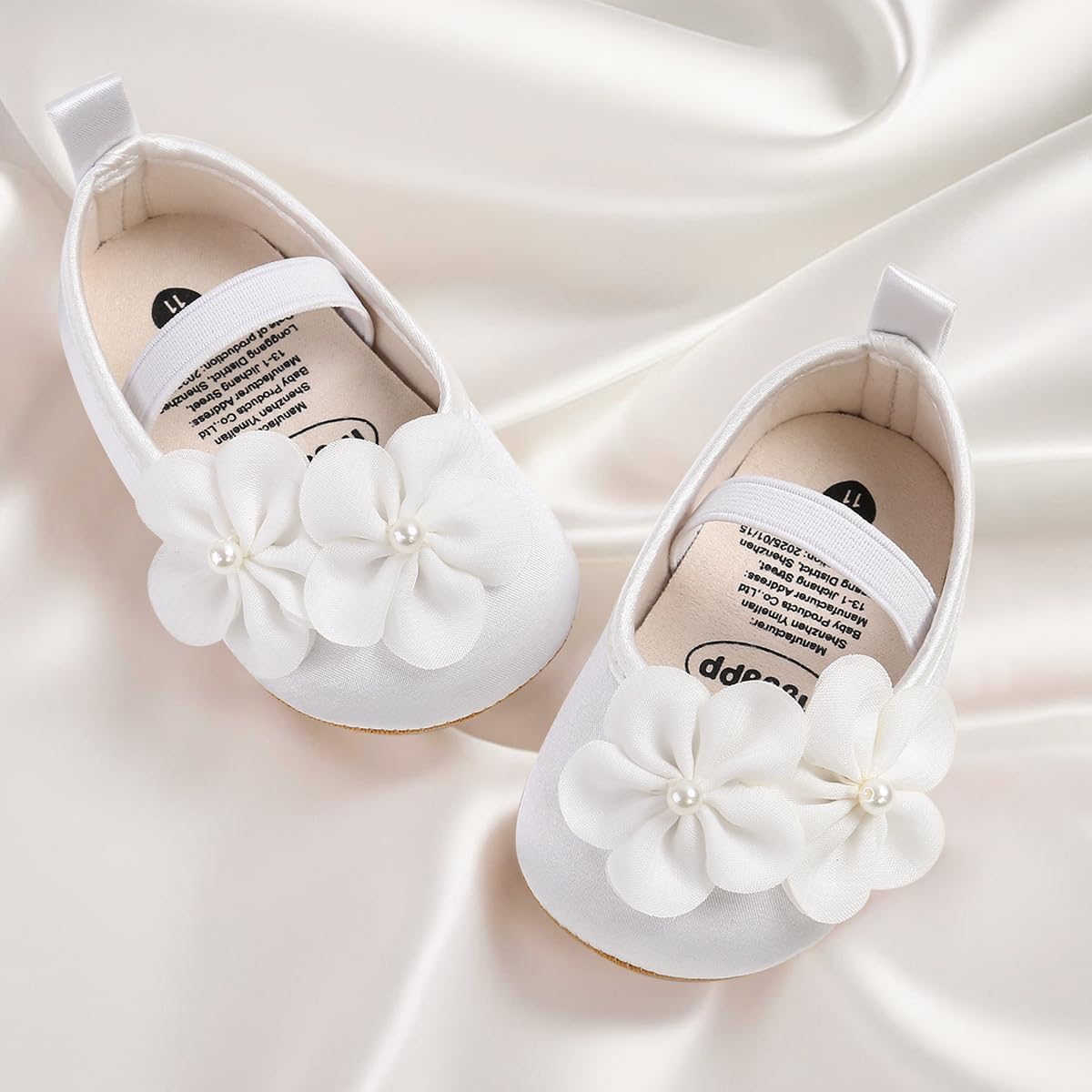 Baby Shoes Mary Jane Flats Non Slip Soft Sole Infant Toddler Sneakers First Walkers Party Christmas