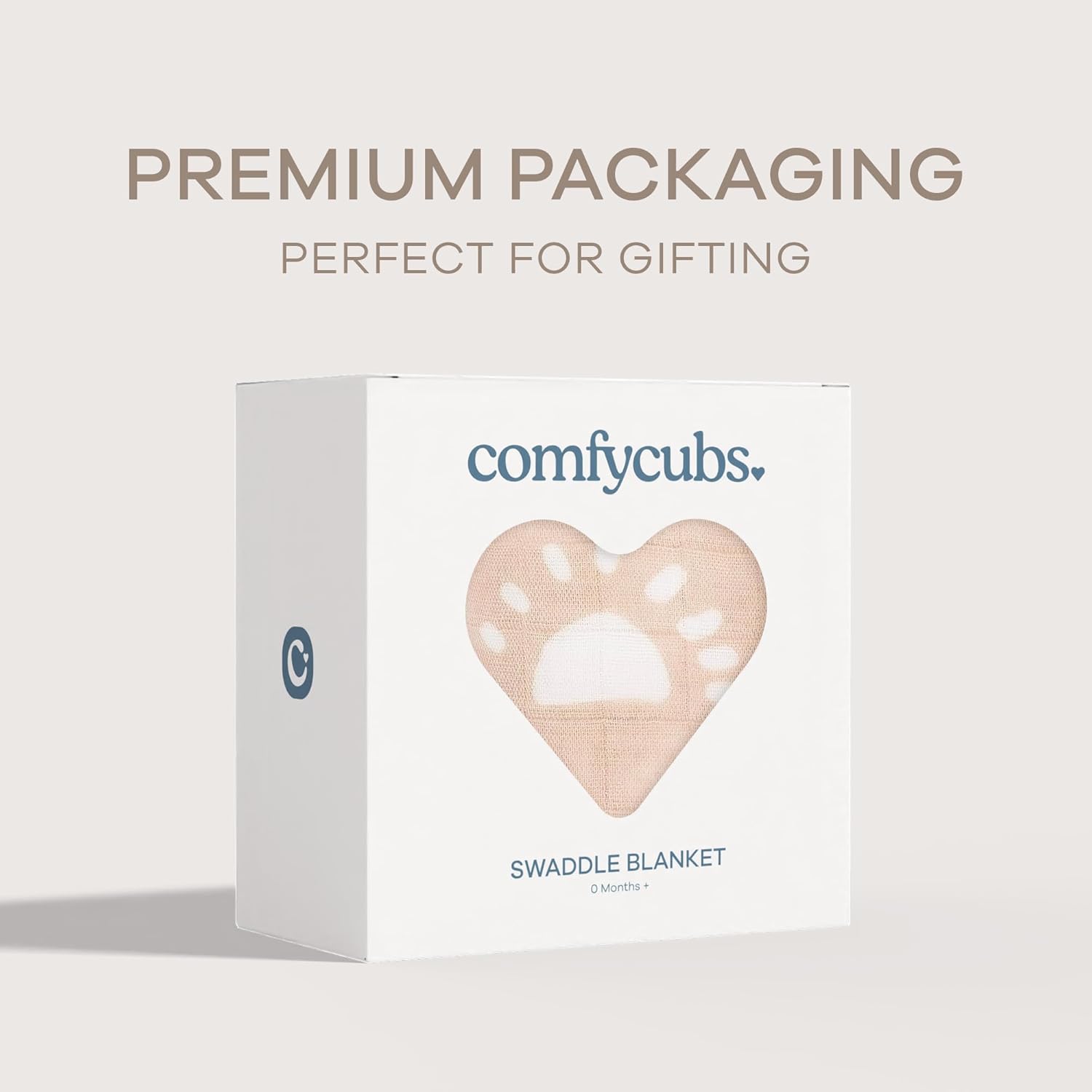 Comfy Cubs Muslin Swaddle Blankets Pack of 1 - 47 x 47 Inch Soft Cotton Baby Blanket Set, Large