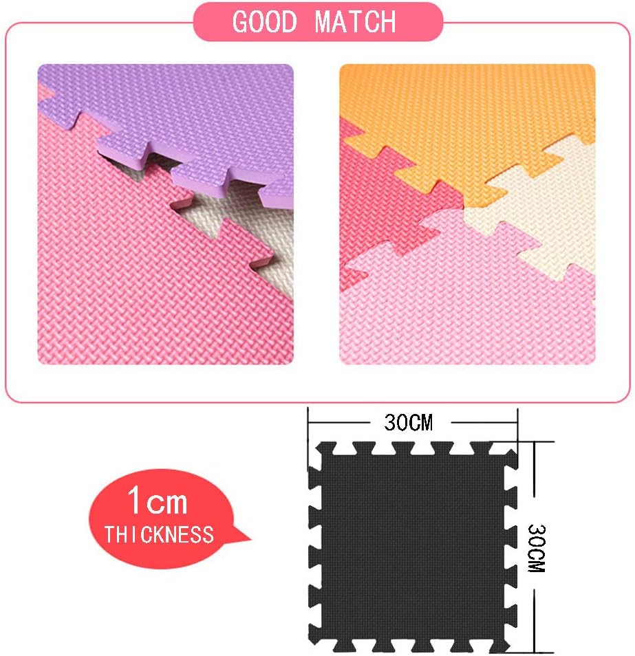 MQIAOHAM® 18 Pieces Puzzle Play Mats, Soft Baby Play Mat, Kids Interlocking Foam Floor Tiles