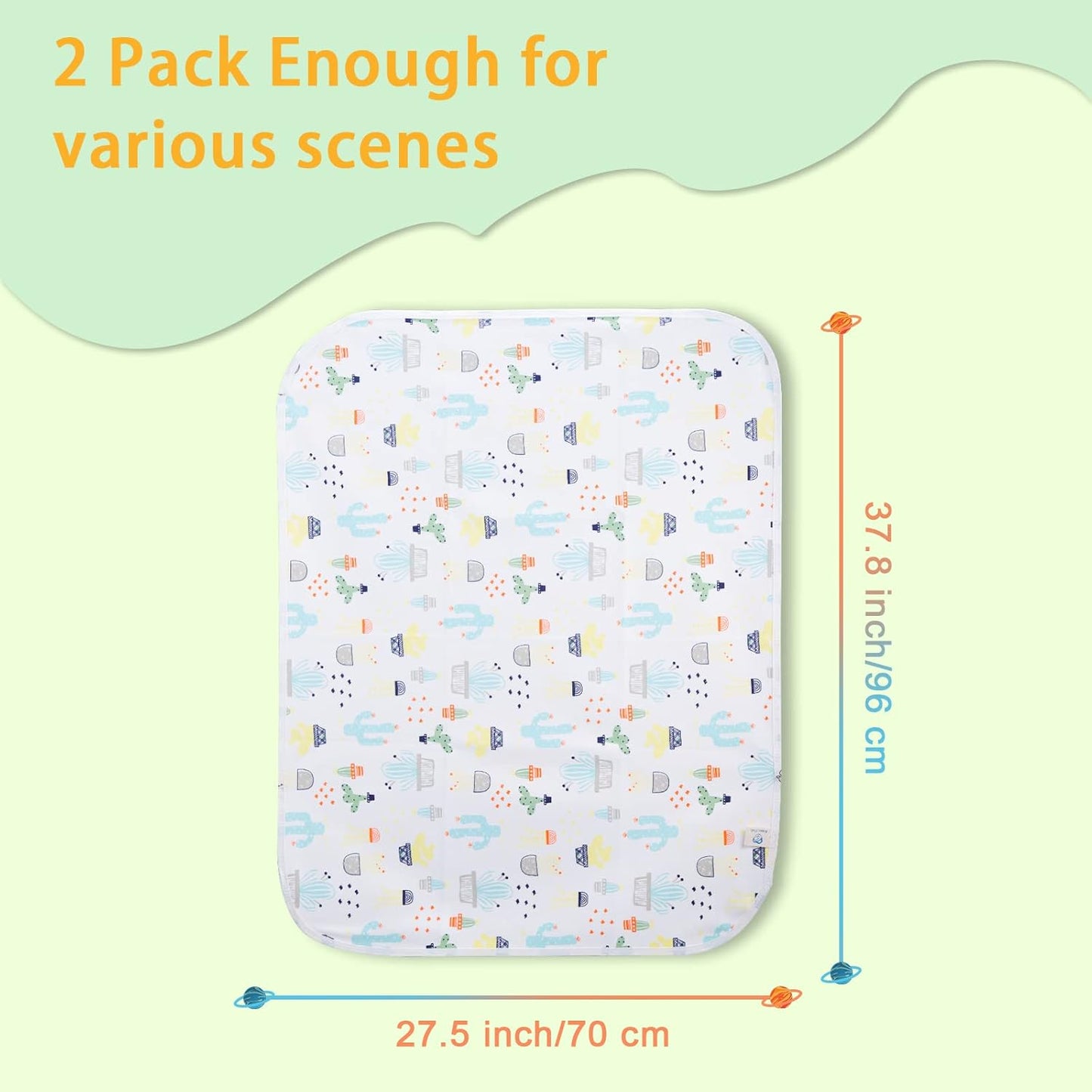 Baby Changing Pad Changing Table Pads Waterproof Large Size 37.5x27.5 Inch Portable Diaper Changing