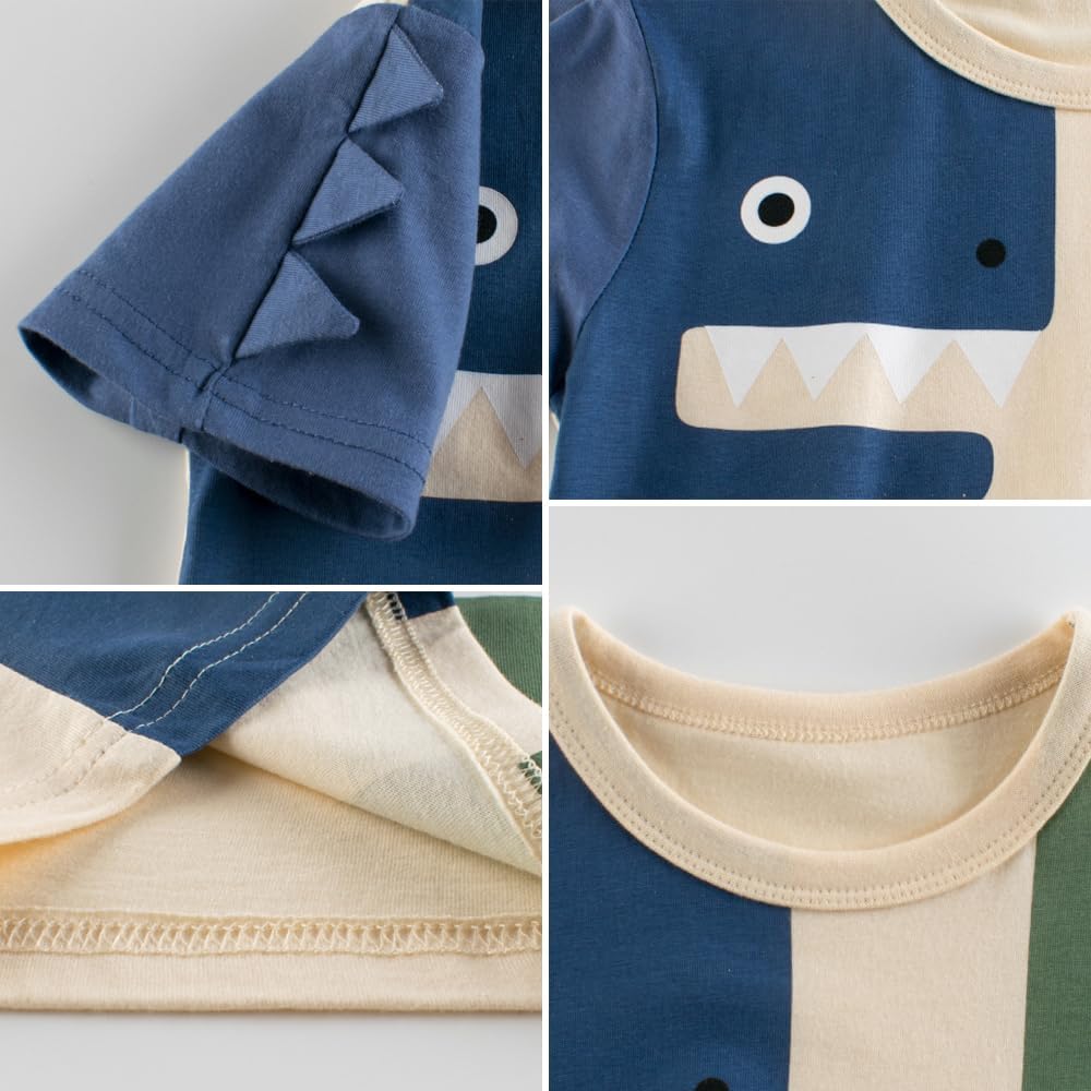 Boys' 4-Pack Excavator Short Sleeve Crewneck T-Shirts Top Tee Size 2-7 Years Toddler Boys' Value