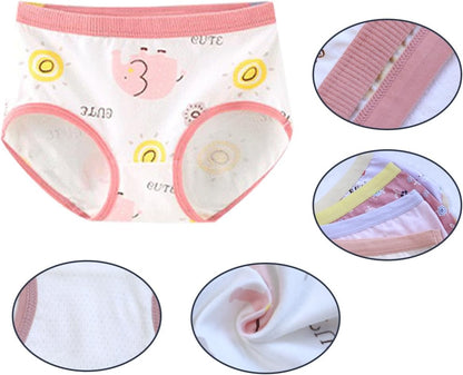 Little Girls' soft and breathable Comfort Panty Briefs Toddler Undies and Cotton Bikini Underwear
