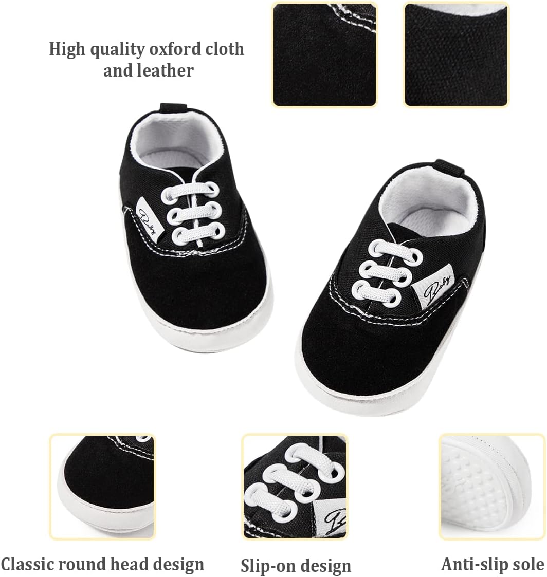 Morbido Infant Baby Boys Girls Canvas Sneaker Toddler Slip On Anti Skid Newborn First Walkers Candy