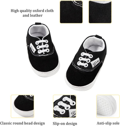 Morbido Infant Baby Boys Girls Canvas Sneaker Toddler Slip On Anti Skid Newborn First Walkers Candy