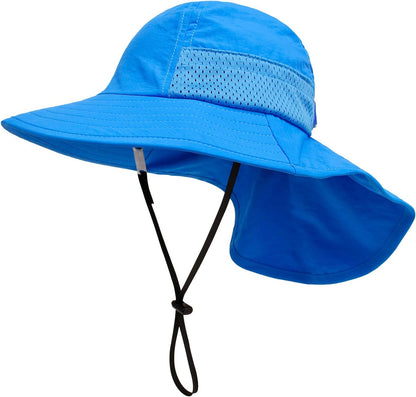 XIAOHAWANG Girls Sun Hat Baby Beach Hats Boys UPF 50+ Kids Summer Protection Cap Toddler Breathable