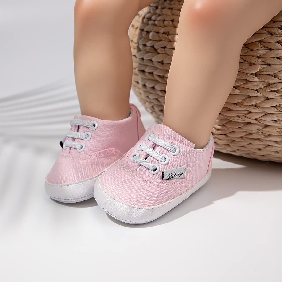Morbido Infant Baby Boys Girls Canvas Sneaker Toddler Slip On Anti Skid Newborn First Walkers Candy