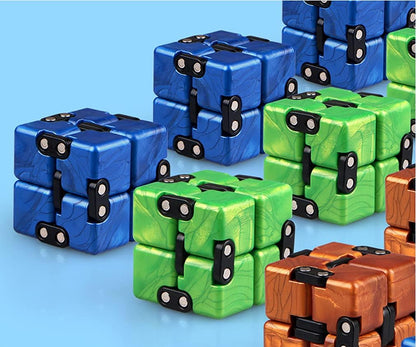 Magic Crazy Cube Stress & Anxiety Relief Toy Killing Time Fidget Toy for Kids Adults ADD ADHD (Blue)