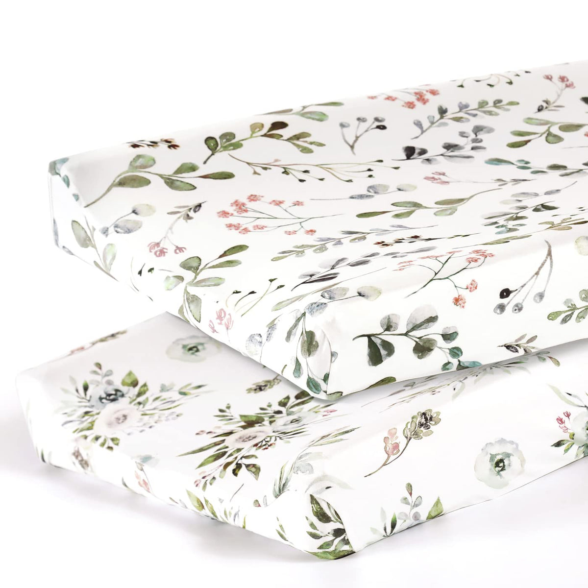 Stretch Ultra Soft Jersey Knit Changing Pad Cover Set 2 Pack, Change Table Pad Covers Fit 32"/34" x