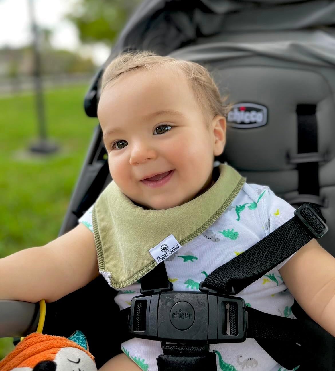 DiaperSquad's Baby Bibs for Drooling and Teething, Bibs for Boys, Baby Girl - Solid Cotton Baby