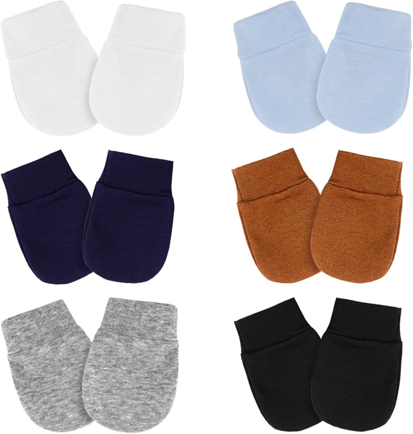 Newborn Baby Mittens No Scratch Cotton Elastic Wrist Gloves Infant Toddler Mittens for Baby Boy