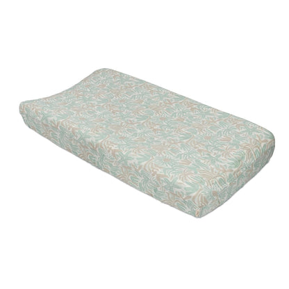 Crane Baby Changing Pad Cover, 100% Cotton Sateen Exterior Change Pad Cover, Beach Life Theme, 16"