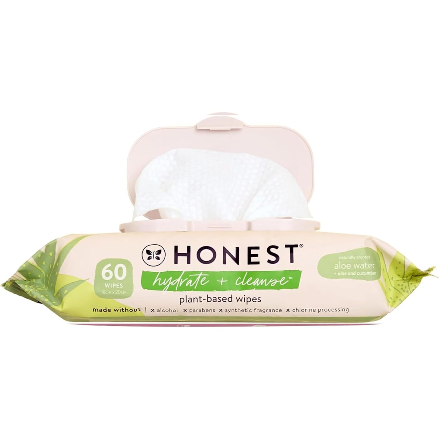 The Honest Company Hydrate + Cleanse Naturally Scented Wipes | Cleansing Multi-Tasking Wipes | 99%