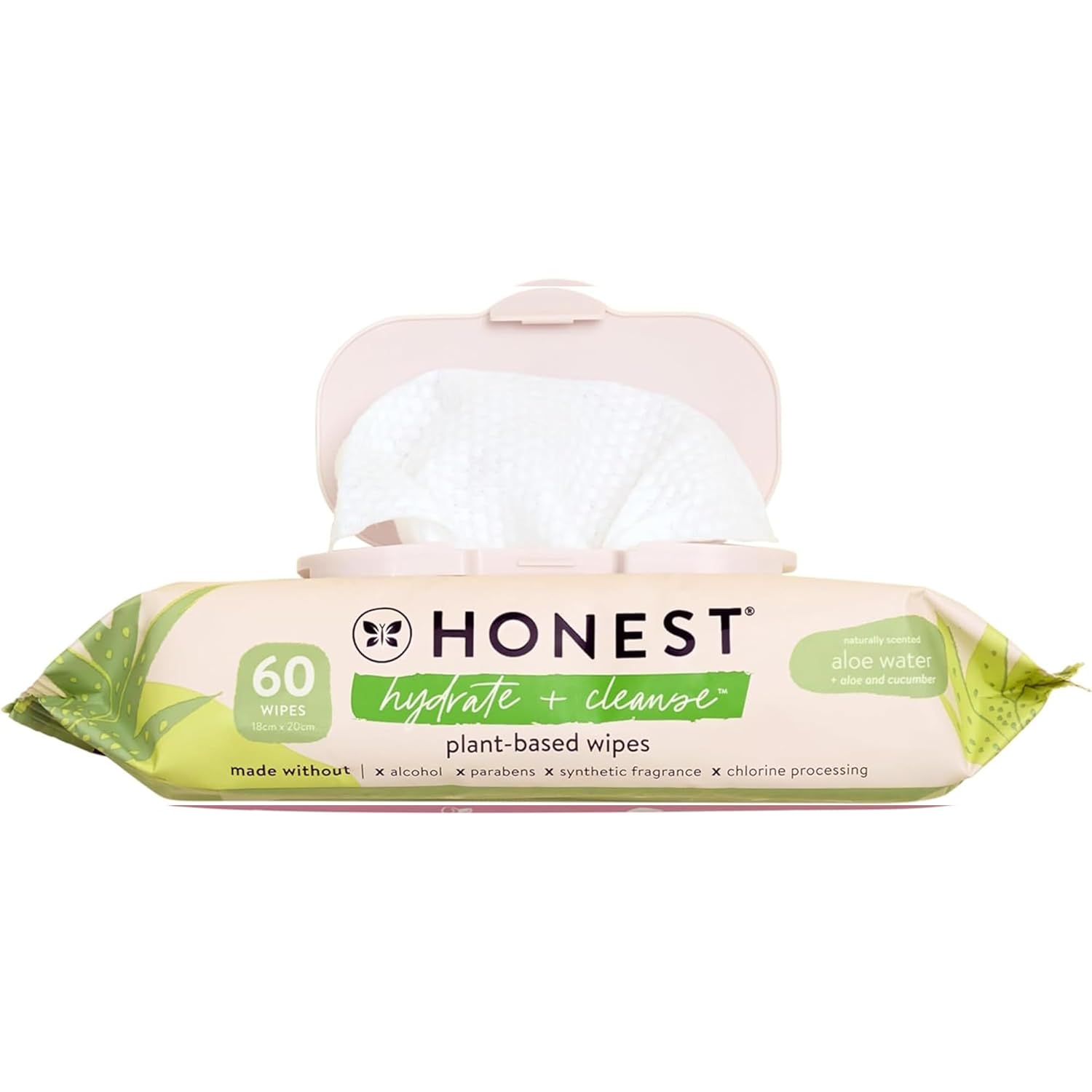 The Honest Company Hydrate + Cleanse Naturally Scented Wipes | Cleansing Multi-Tasking Wipes | 99%