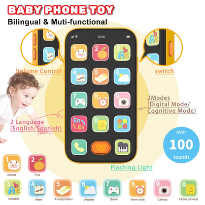 Baby Phone Baby Keys Toys Set, Bilingual Play Phone & Toy Keys for Toddlers