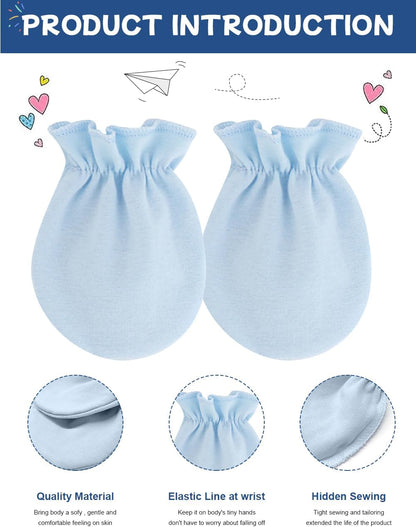 Cute Baby Mittens Newborn, No Scratch Baby Boy Mittens, Baby Girl Hat Gloves for Toddlers, Infant
