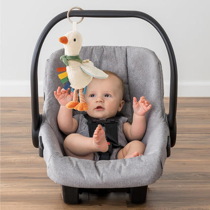 Itzy Ritzy Bitzy Traveler Baby Stroller & Car Seat Toy with Rattle (Goose)