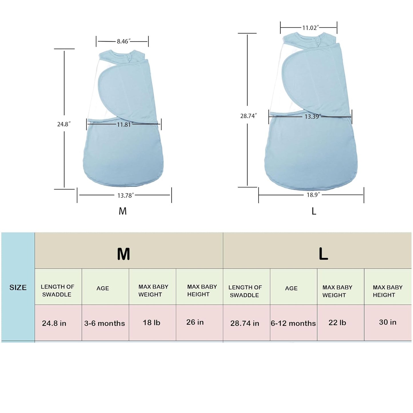 Baby Sleep sack Swaddle,Sleep Sack 3-6 Months,3-Way Adjustable Wearable Transition Swaddles Blanket