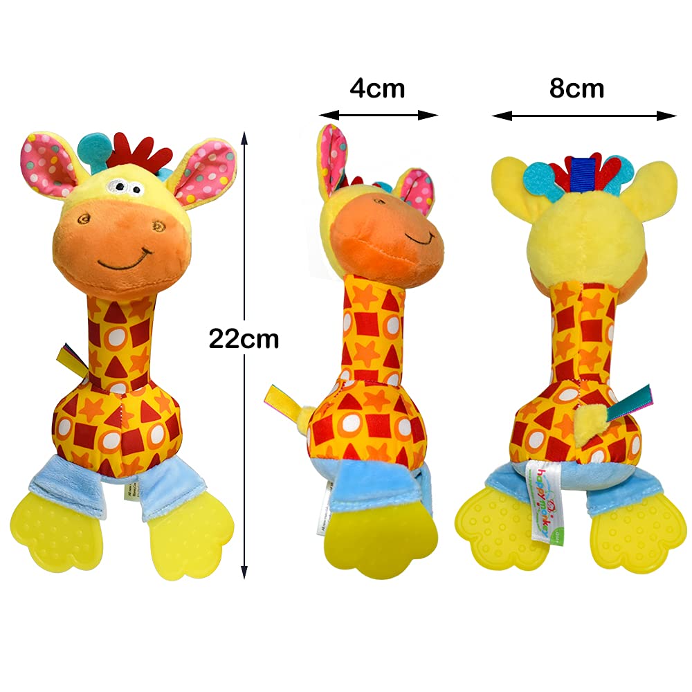 HUADADA Baby Soft Rattles Shaker, Infant Developmental Hand Grip Toys, Sensory Learning Toys with
