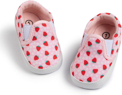 Morbido Infant Baby Boys Girls Canvas Sneaker Toddler Slip On Anti Skid Newborn First Walkers Candy
