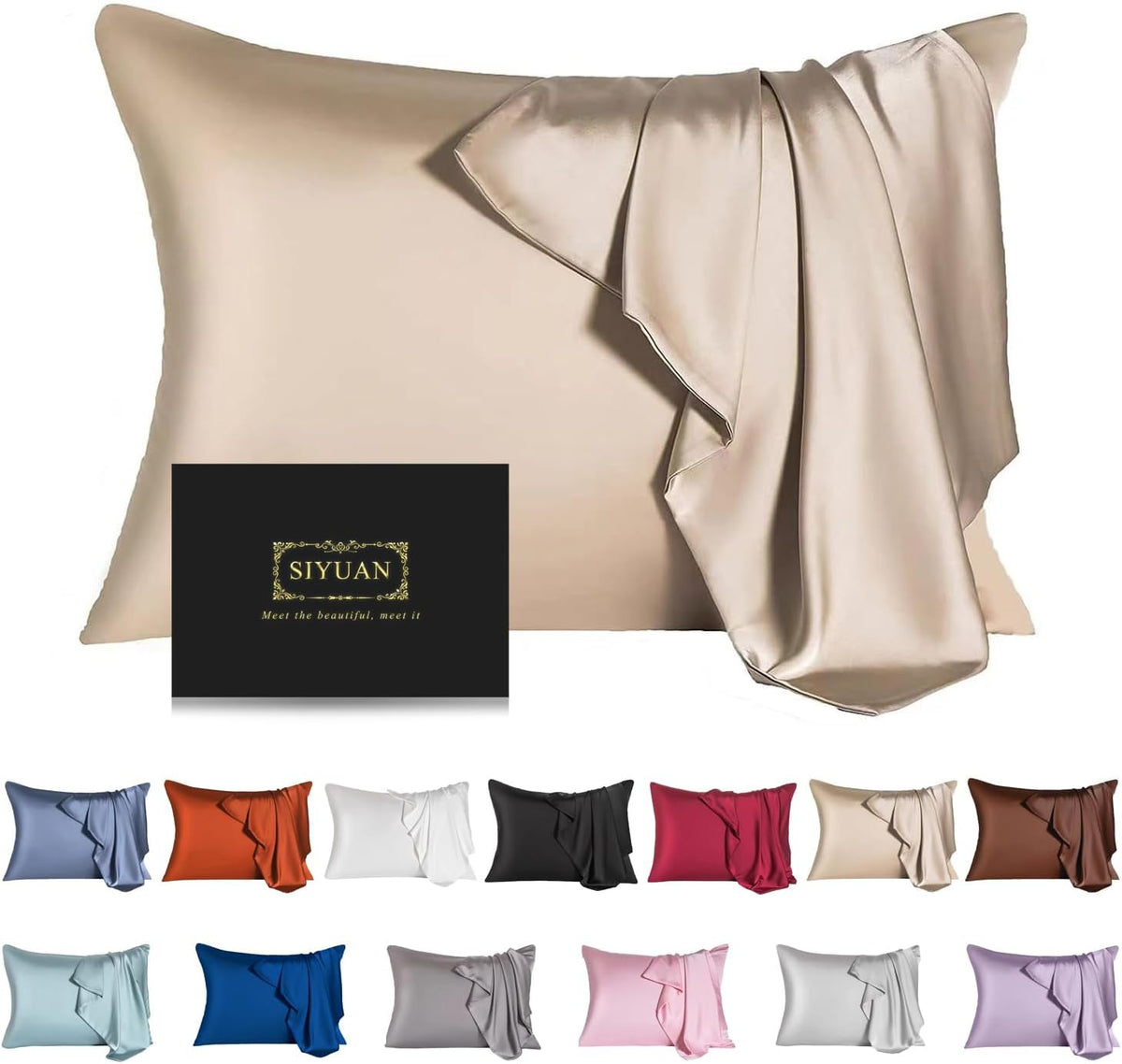 Mulberry Silk Pillowcase for Hair and Skin,Toddler Size Kids Silk Pillow Case with Hidden
