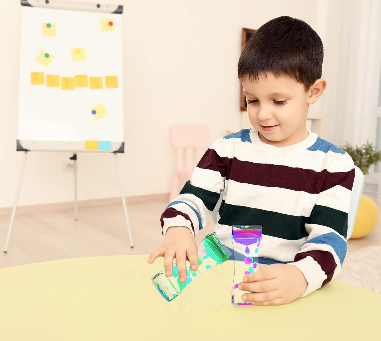 Liquid Motion Bubbler Timer 2Pack Sensory Toy for Relaxation,Liquid Motion Timer Toy Floating Color