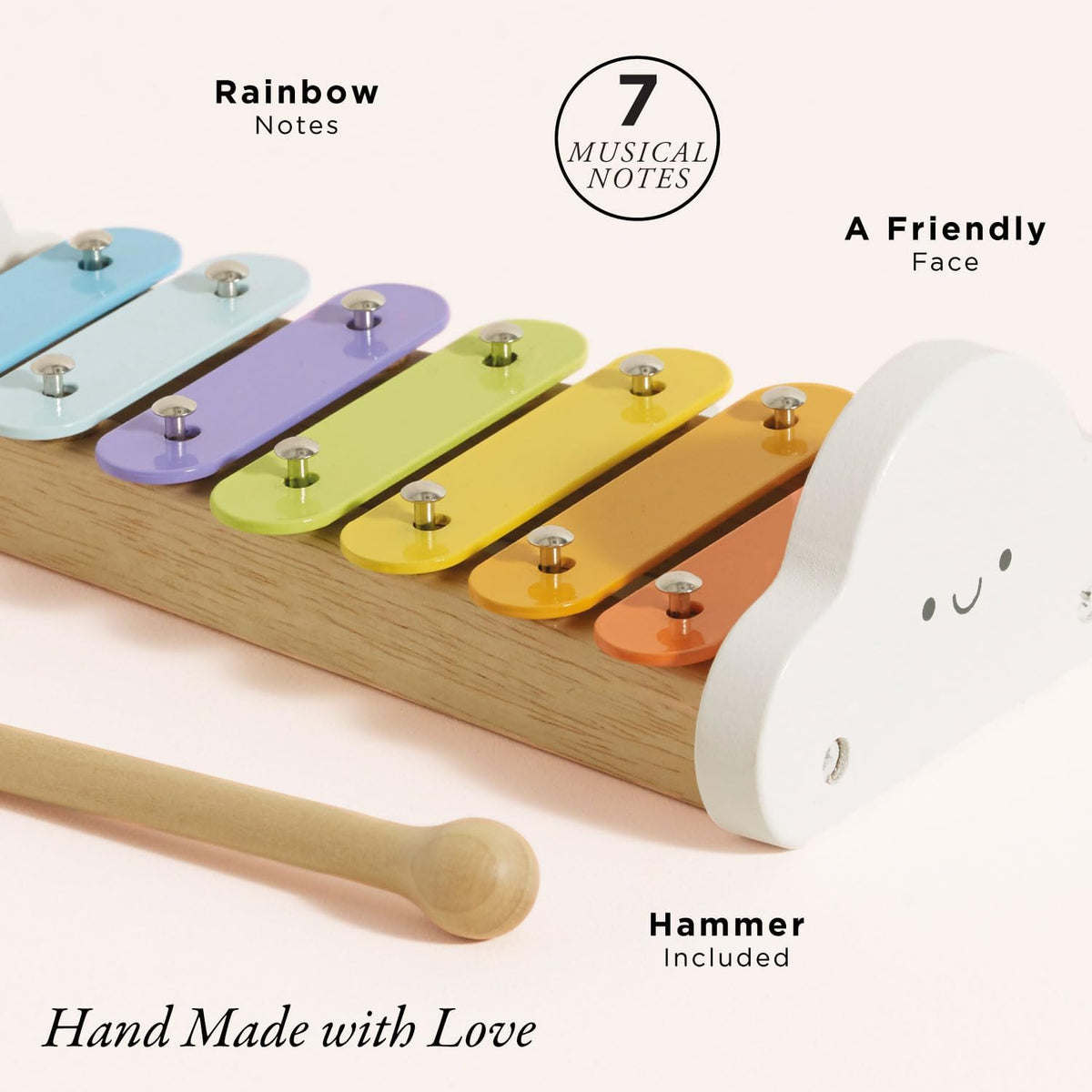 Le Toy Van – Wooden Musical Xylophone | Girl & Boy Colourful Musical Toy with 7 Delightful Sounding