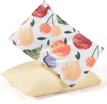 TILLYOU Toddler Pillowcases 13 x 18 Travel Pillow Case 2 Pack, Kids Pillowcases Machine Washable