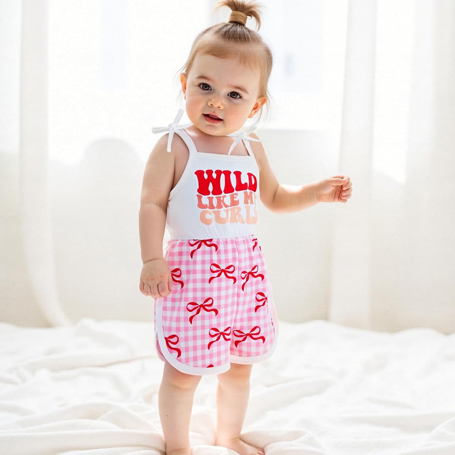 WZTYYDS Toddler Baby Girl Summer Clothes Floral Romper Tie-Up Strap Halter Jumpsuit Infant Summer