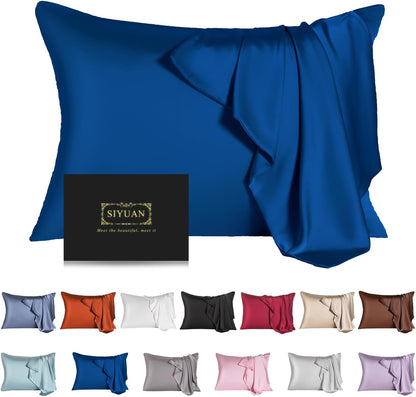 Mulberry Silk Pillowcase for Hair and Skin,King Size Cooling Silk Pillow Case with Hidden