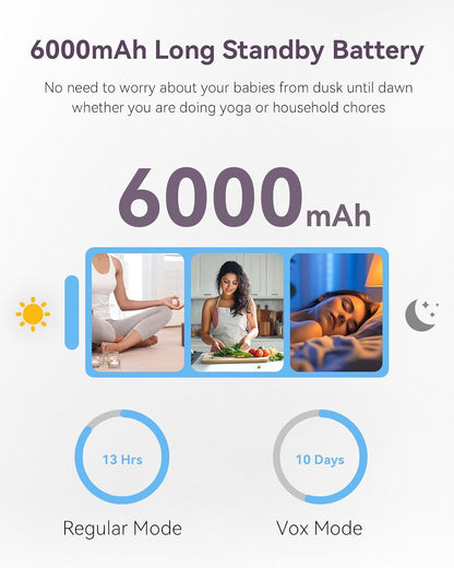 Baby Monitor with Camera and Audio, 7" 720P HD Video Baby Monitor No WiFi, 4000mAh Battery, VOX