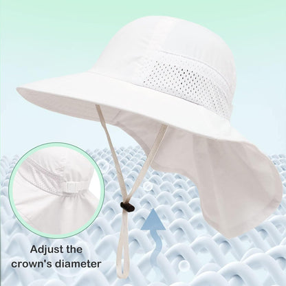 XIAOHAWANG Girls Sun Hat Baby Beach Hats Boys UPF 50+ Kids Summer Protection Cap Toddler Breathable
