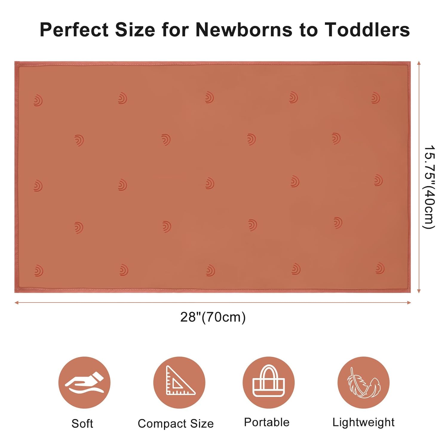 Vegan Leather Baby Changing Mat - Wipeable Portable Changing Pad 2 Pack, Foldable Travel Changing